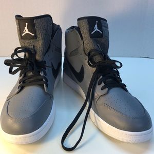 Nike Air Jordan Gray Sneakers – Size 18 – Black Swoosh 🖤🔥